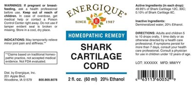 Enrg0665 Shark Cartilage Cord 3 25 22